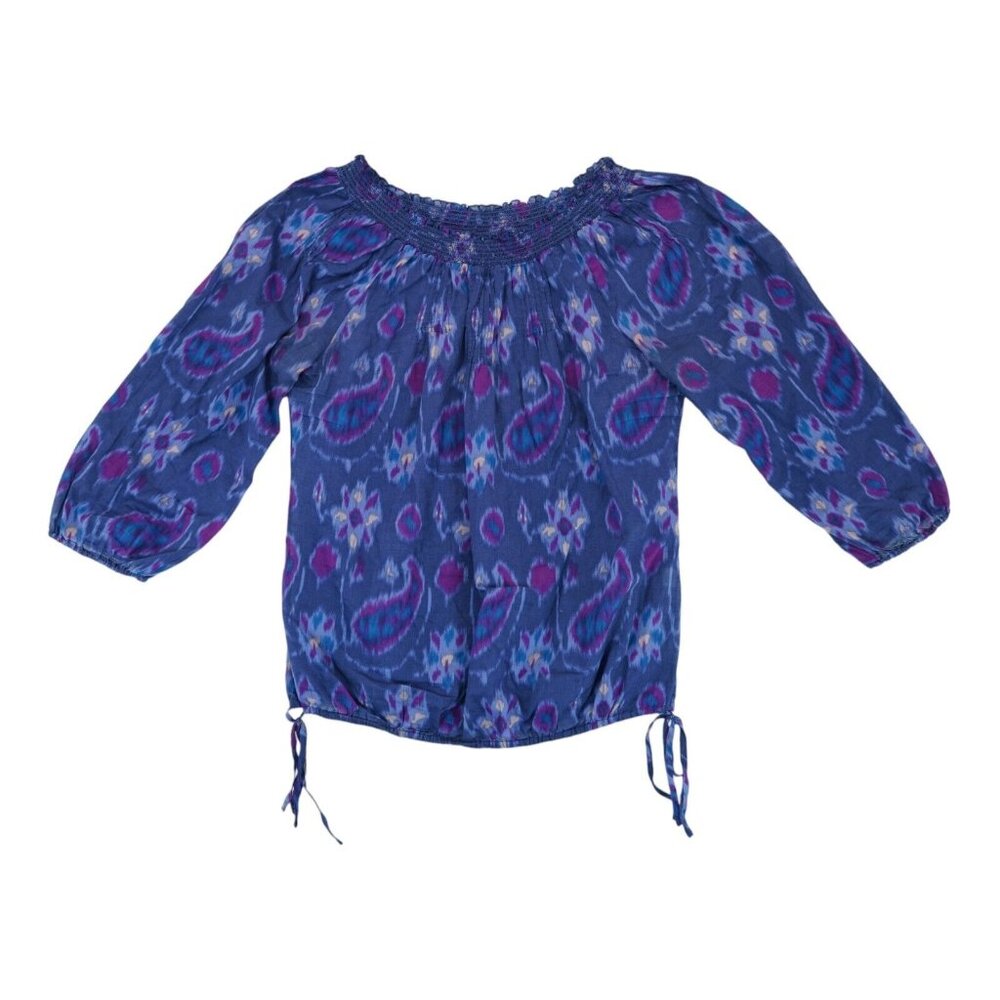 Lucky Brand Women's Off The Shoulder Blouse Size XS ~ 3/4 Sleeve, Elastic Bottom